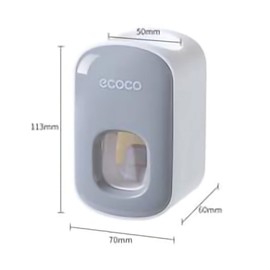 Beauty PLAYER Automatic Toothpaste Dispenser, Wall Mounted, ABS, Toothpaste Holder, Toothpaste Stand, Toiletries, Convenient, Popular, Easy to Install, No Drilling Required, Removable, Washable, Family Use, Father's Day Gift (Automatic, Gray)