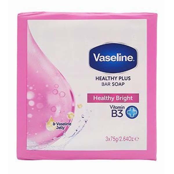 Vaseline Healthy Plus Bar Soap Healty Bright - 3 x 75 g