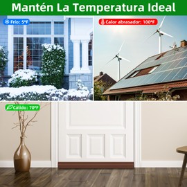 Guardapolvo para Puerta,5M Cubre Polvo para Puerta de 3 Capas,Burlete para Puerta con Bloqueo de Ruido/Viento/Insectos,Protector Autoadhesiva y Tira de Sellado Atrapa Polvo para Puerta(Marrón)