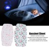 2Pcs Bassinet Sheet Polyester Cotton Breathable Elastic Bassinet Pad Mattress