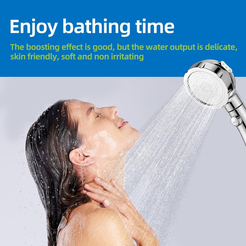 High Pressure Handheld Shower Head with ON/OFF Pause Switch 3