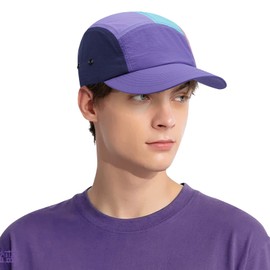 Clape Curved Brim Baseball Cap 5 Panel Dad Cap Color Block Ball Hats Waterproof Trucker Cap Curved Bill Cap Sun Protection Hat