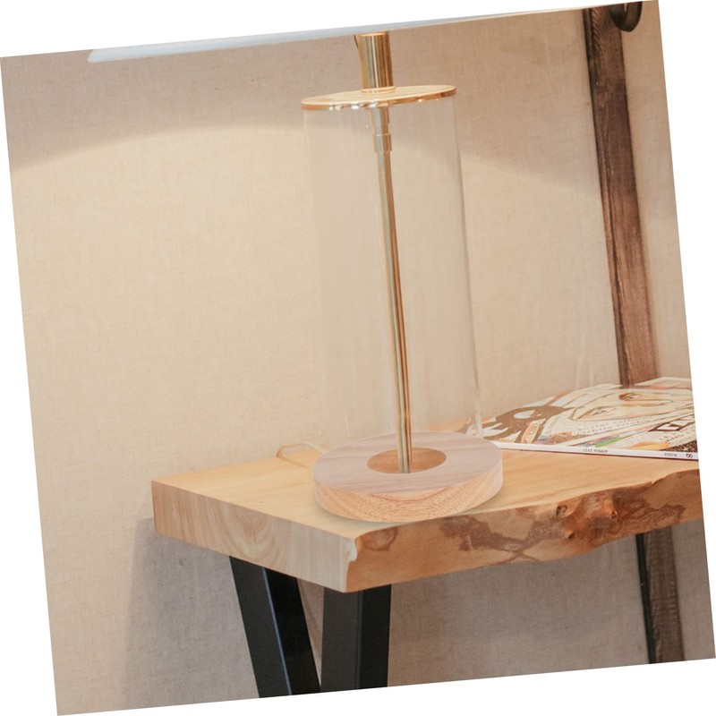 Levemolo Lamp Parts Solid Wood Lamp Base Round Wooden Lamp