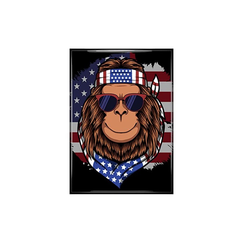 Enthoozies Bigfoot 60s Hippie 2.5 Inch x 3.5 Inch Refrigerator