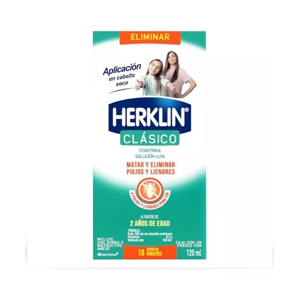 Herklin Clásico Shampoo Antipiojos Y Liendres 120 Ml