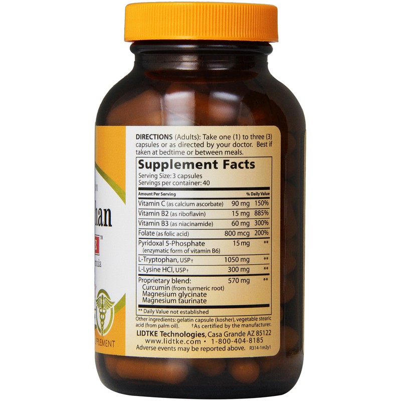 Lidtke Technologies L-Tryptophan Complete Capsules, 120 Count