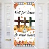 Ticuenicoa Fall for Jesus Door Banner, 72x35 Inch Religious Decor