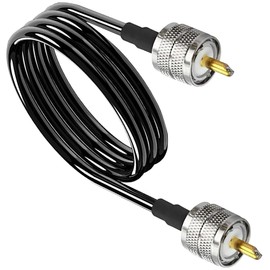 tunghey Ha-m Radio Coax Cable 50 Ohm,RG58 Coaxial Cable, UHF PL259 Male to Male Cable, for CB, Am-ateur, Ha-m Radio, Two-Way Radio,SW-R Meter (20m)
