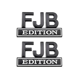 CARRUN 2 Pcs FJB Edition Emblem Car Side Rear Front Hood Trunk Door Badge 3D Decal Sticker Fit for Car Truck SUV (FJB, CR-Edition CR-Edition