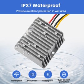 MZHOU DC 9V-32V to 12V10A Voltage Converter, 24V Step Down to 12V 120W Buck With Safety Fuse and Clamps, Voltage Regulator, Power Supply Adapter, Truck Step-Down Volt