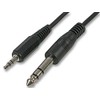 PRO SIGNAL PSG03421 3.5mm to 6.35mm (1/4") Stereo Jack Plug to Plug Lead, 250mm Black
