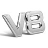 V8 Emblem Sign Chrome Lettering 3D Logo Car Sticker Tuning