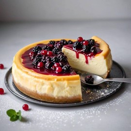 Andy Anand Sugar Free Wild Berry Cheesecake 9" | Diabetic Friendly, Fresh California Cream Cheese, Handmade, No Preservatives Cheesecake | Deliciously Tangy Strawberry Blueberry Raspberry (2.8 Pounds)