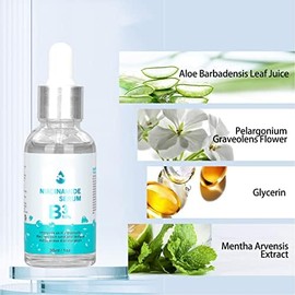 Sérum facial de nicotinamida para hidratar e iluminar la piel.