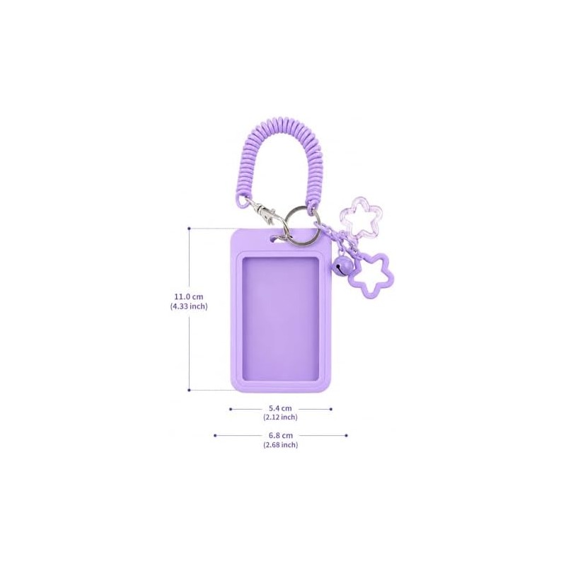 Tarjetero de Identificación de Silicona, con Llavero Retráctil y Dijes
