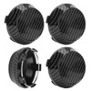 4 Pcs 60mm Wheel Center Caps Carbon Fiber Style Tyre