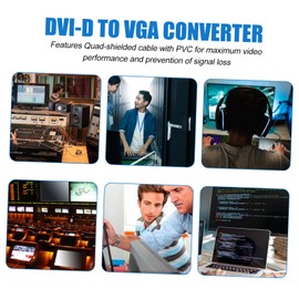 KOMBIUDA to Vga Adapter Cable Video Converter for PC and Laptop Supports Black No Driver Required for HDTV and Projector Connections
