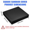 Square Sandbox Cover, 80x80x8in Oxford Practical Waterproof Sandbox Lid Outdoor