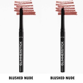 Avon NEW Avon Glimmersticks Retractable Lip Liner  / BLUSHED NUDE / SET OF 2