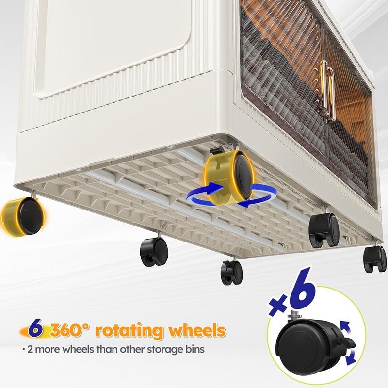 Raybee Large Capacity Storage Boxes 6 Wheels Giant Stackable Plastic