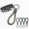 eModwey Set of 4 Braided Leather Keychains, Heavy Duty Car