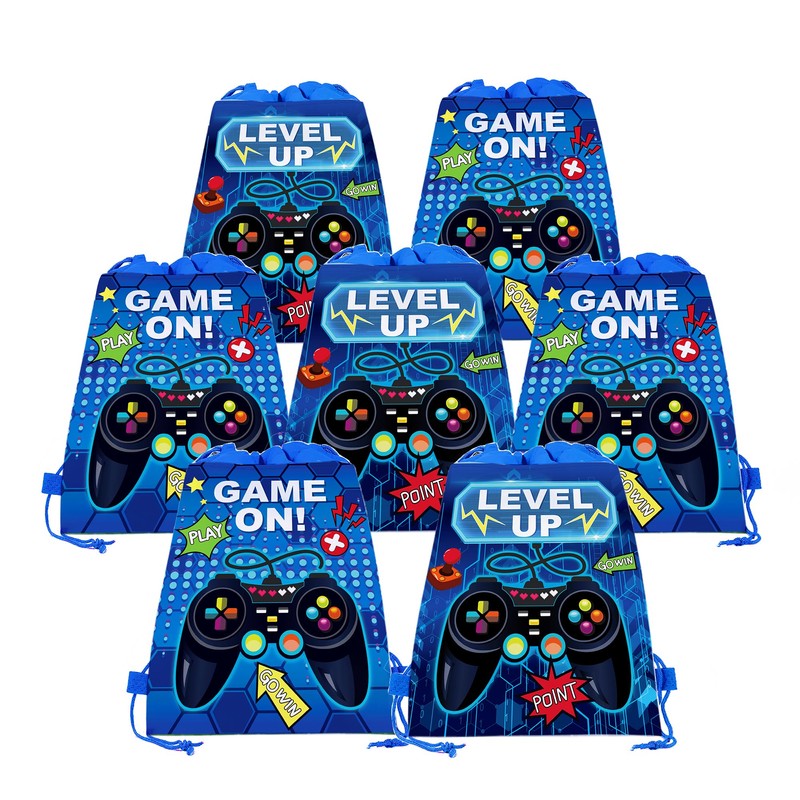 12 Pcs Game Grip Drawstring Non-Woven Backpack Drawstring Bag Organizer
