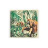 Vintage Jungle Ceramic Coaster Set - Exotic Safari Elephant Monkey