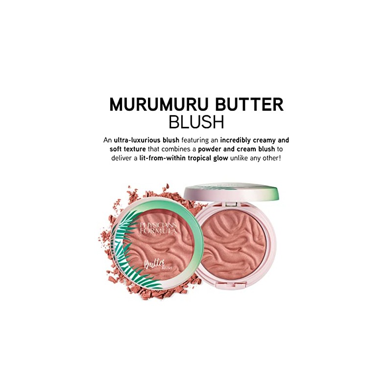 Physicians Formula - Rubor de mantequilla Murumuru, brillo natural, 0.26