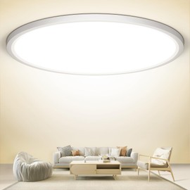 NIBSHOOM Ceiling Light LED Ceiling Light Round Flat 4000 K, 24 W/2400 LM/IP44 Waterproof Ultra Thin Bathroom Lamp Ceiling, Modern Simple Ceiling Lamps for Bedroom, Living Room, Hallway, Kitchen,