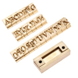 26Pcs Brass Captal Letters Times New Roman Stamp Mold + 5cm T-Slot Fixture Holder