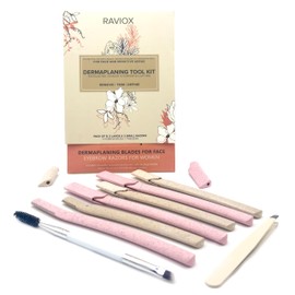 Eyebrow Razors Dermaplaning Blades Set for Women with 6 Pcs Razor, Eyebrow Brush & Tweezers for Facial Hair, Exfoliating, Eyebrow Shaping and more.