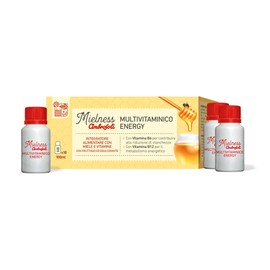 Ambrosoli Multivitaminico Energy con Miele – Integratore Stanchezza e Affaticamento – Vitamine B6 B12 – Metabolismo Energetico – 10 Flaconcini 10ml