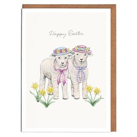 Lottie Murphy - Spring Lambs Easter Card - 'Happy Easter'