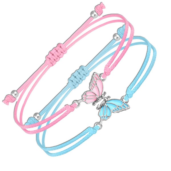 xdlhghe Butterfly Bracelets for Women Friendship Couples Matching Best Friend
