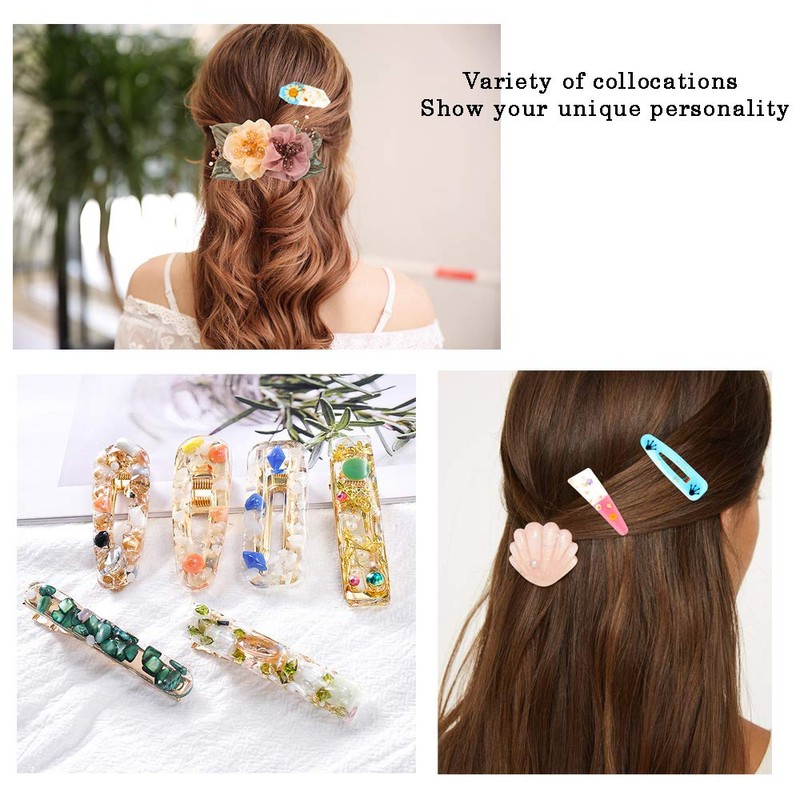 MEJULY 3PCS Hair Clips Silicone Molds Resin Acrylic Hairpin Silicone