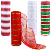 4 Rolls Christmas Poly Burlap Mesh Ribbon 10 Inches 40