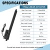 JQDML 12V Linear Actuator 176lbs/800N 0.78"/s High Speed Linear Actuator