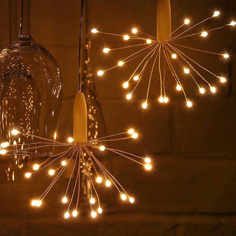 Dreamworth 10 Pcs Total 200 LED Firework Copper Wire Lights,