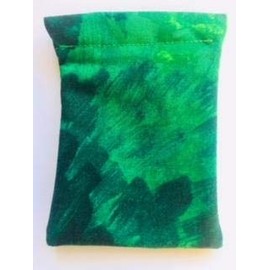 3 Tonka beans and one Hand made Drawstring pouch ~ Emerald green ice ~ Ravenz Roost herbs and hand made item