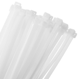 QUARKZMAN Pack of 50 65 cm / 26 Inches 176 lbs Cable Ties Self-Locking Extra Long Nylon Cable Ties 10 mm for Cable Management White