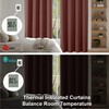 Simplebrand Ava Terracotta Blackout Curtains for Bedroom 63 Inch Length