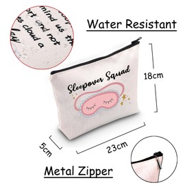 JXGZSO Slumber Party Gift Sleepover Party Bag Sleepover Squad Makeup Bag Eyelashes Bag Pamper Party Gift Bachelorette Party Gift Sleepover Birthday Gift