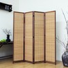 Loomveil 4 Panel Bamboo Room Divider - 5.6 ft Tall