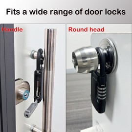 Lexng Portable Key Storage, Metal Key Safe Box with Beam, Resettable Realtor's Lockbox Combination Lock Box for Home, Realtors, Vacation Rentals, Black(1 Pack)