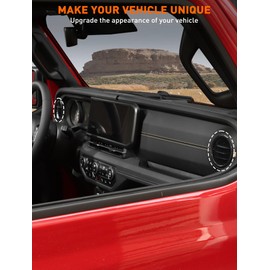 Savadicar HVAC Air Vent Trim Covers for 2024+ Jeep Wrangler (JL) & Gladiator (JT) - Upgrade Your Ride Style with 2 Pcs ABS Dashboard AC Vent Accents, Premium Interior Accessories, Carbon Fiber