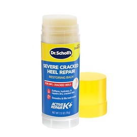 Dr. Scholl's Bálsamo reparador de talón agrietado, 2.5 onzas, con 25% de urea para pies secos agrietados, cura e hidrata para pies saludables