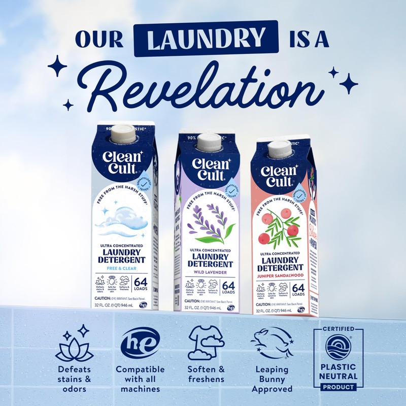 Ultra Concentrated Liquid Laundry Detergent Soap, 64 loads (32 oz),