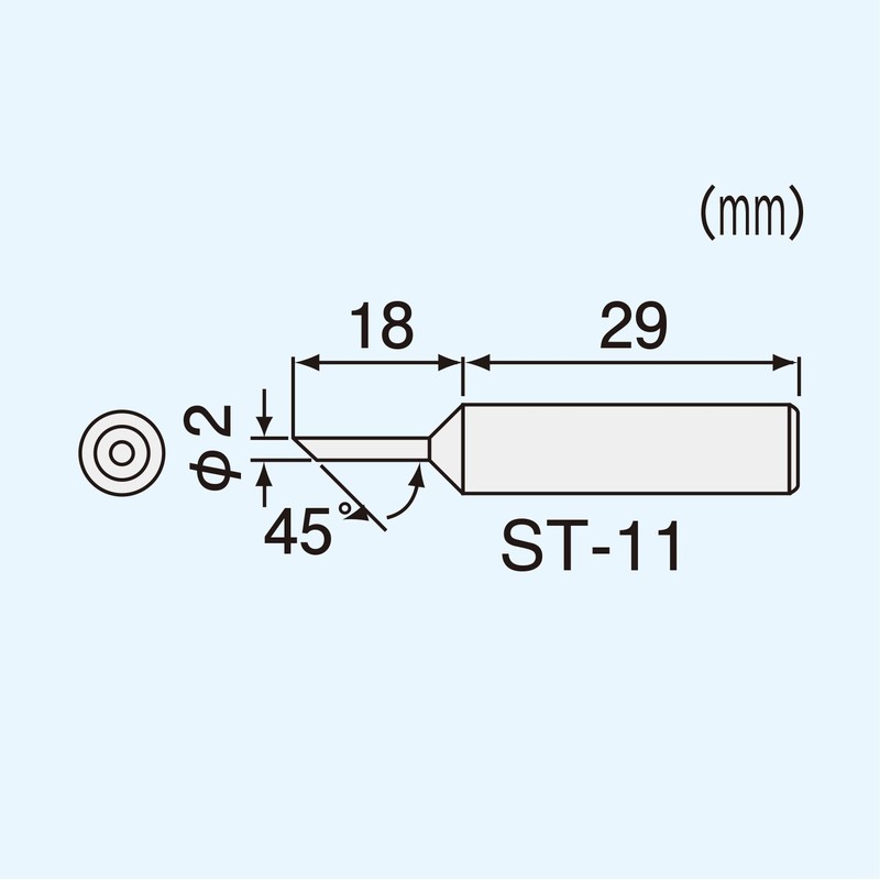 ST-11 Soldering Iron Tip for Engineers SK-30 Series, Tip Size: