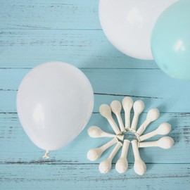 Ainmto Pack of 100 5 Inch Balloons, White, Small Helium Balloons for Birthday, Weddings