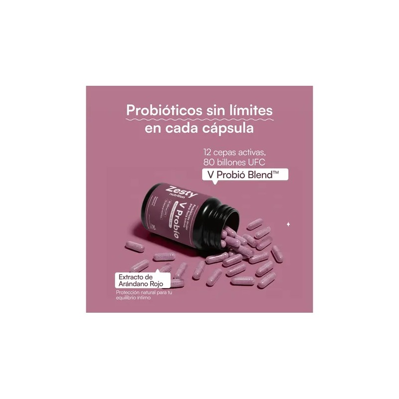 Zesty V Probío 80 Billones Ufc Equilibrio Bienestar Femenino Sin